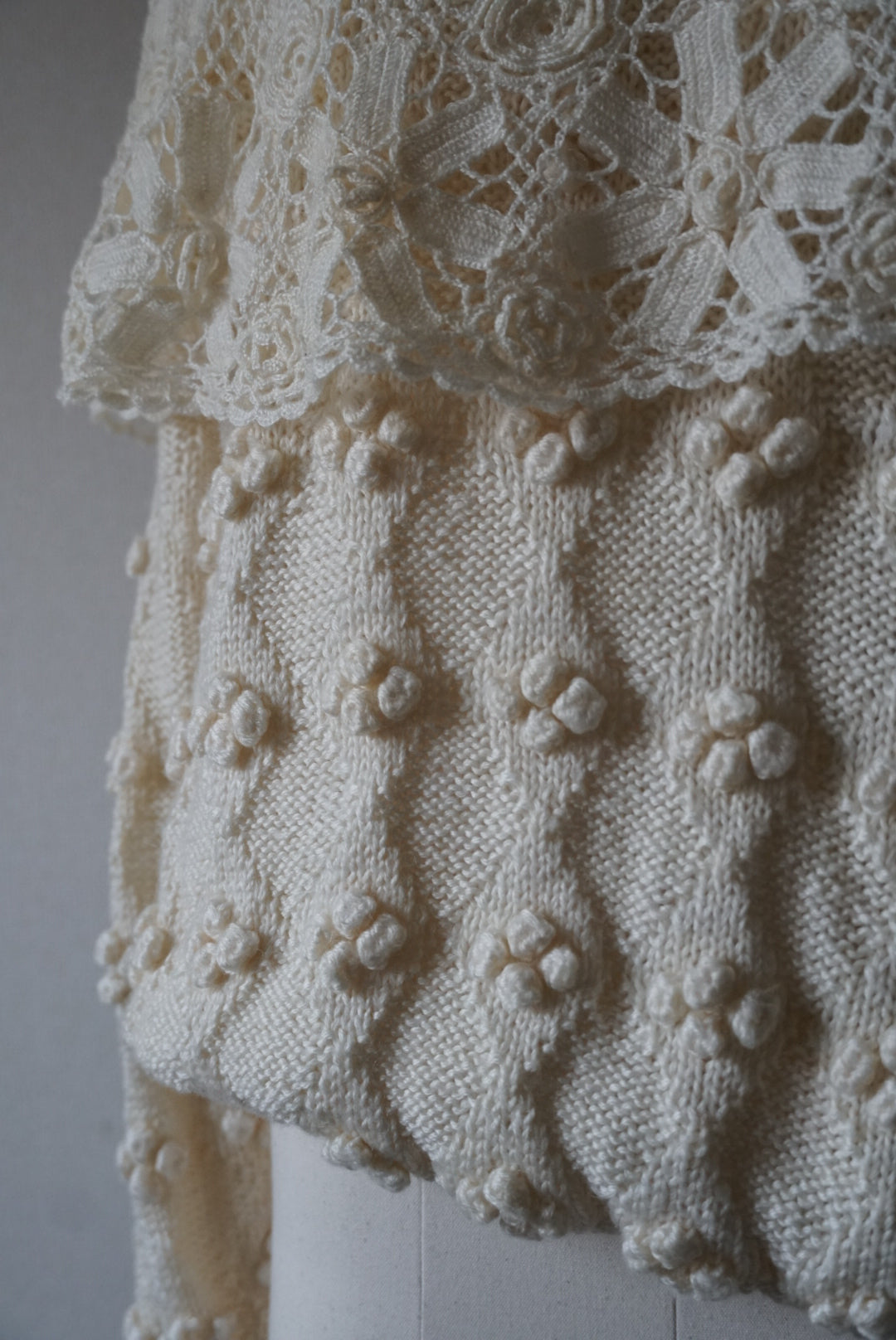 Vintage Crochet Knit with Cape