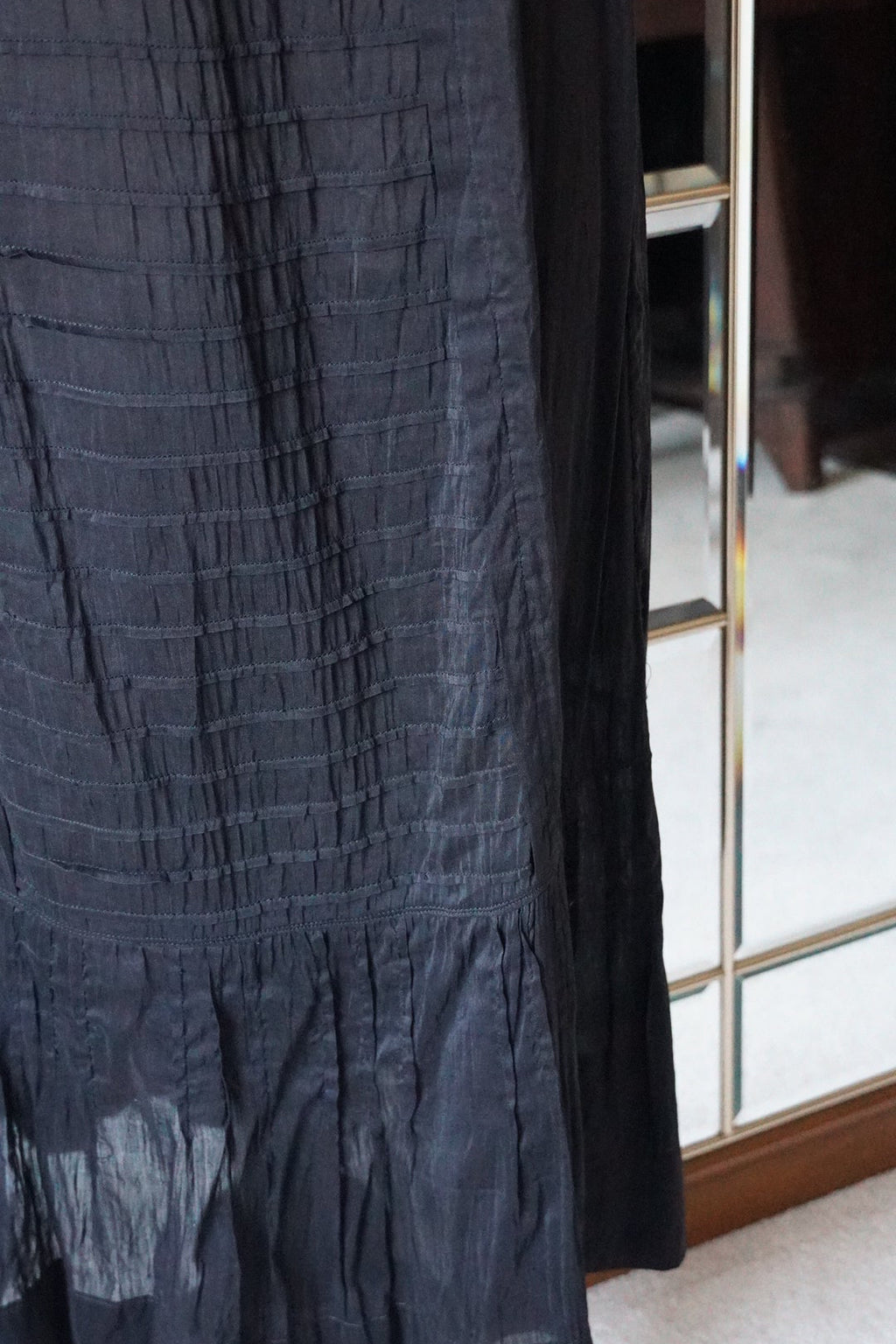 Victorian Black Cotton Slip Skirt