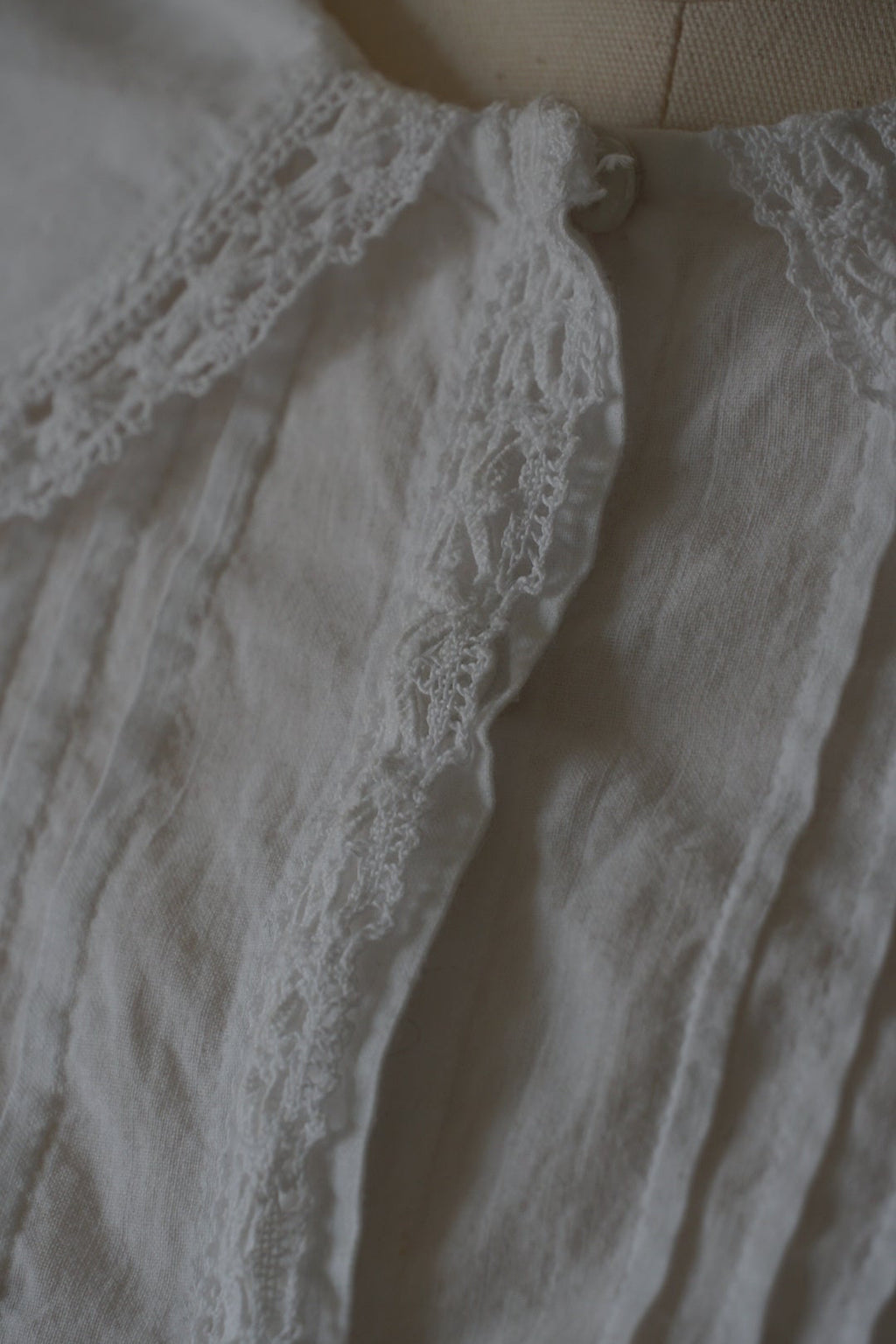 Antique French White Cotton Blouse