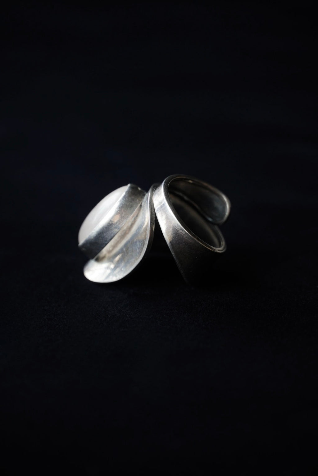 Vintage Silver×Moon Stone Indian Ring