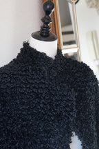 Edwardian Black Wool Short Cape
