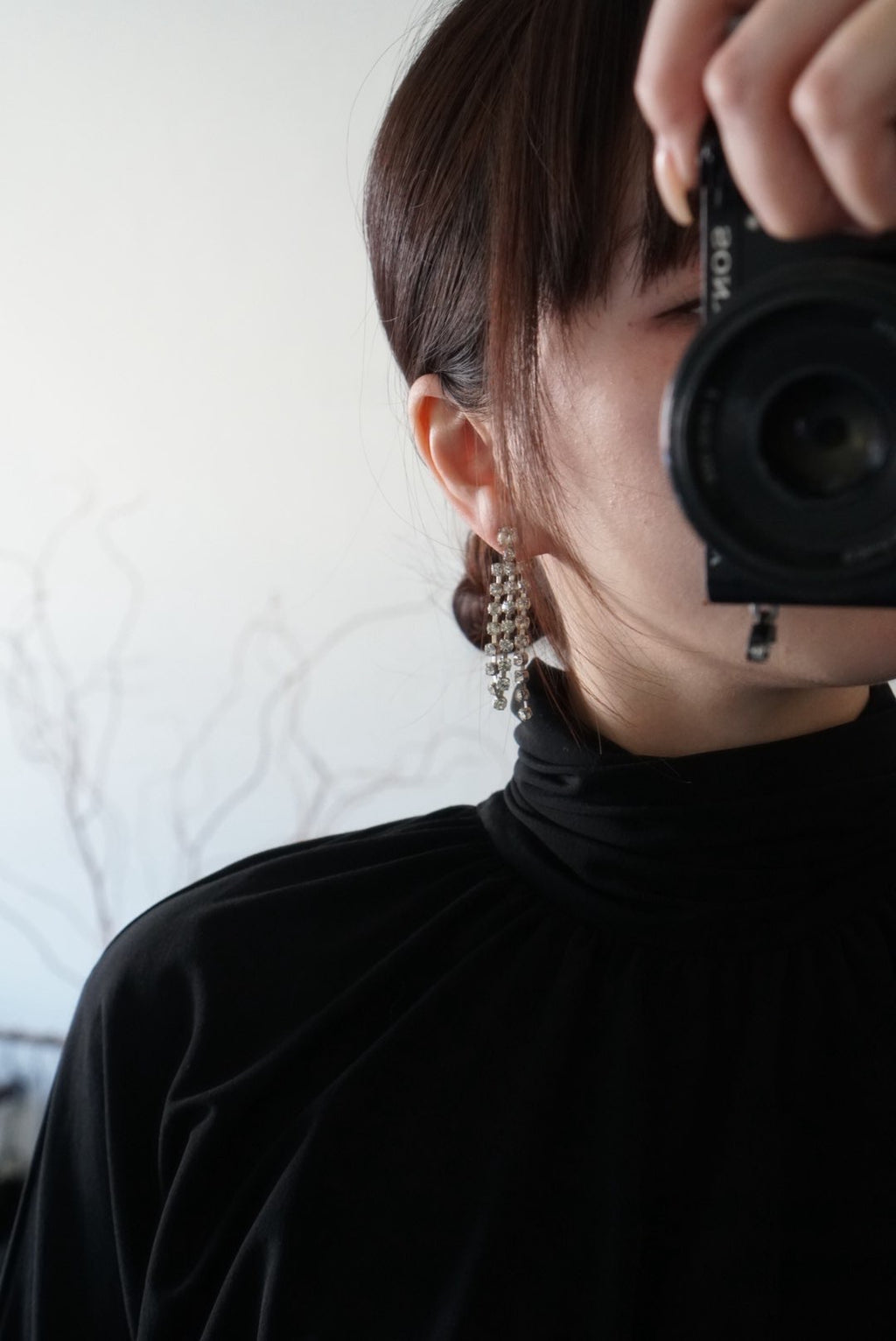 Vintage Glass Chandelier Earrings