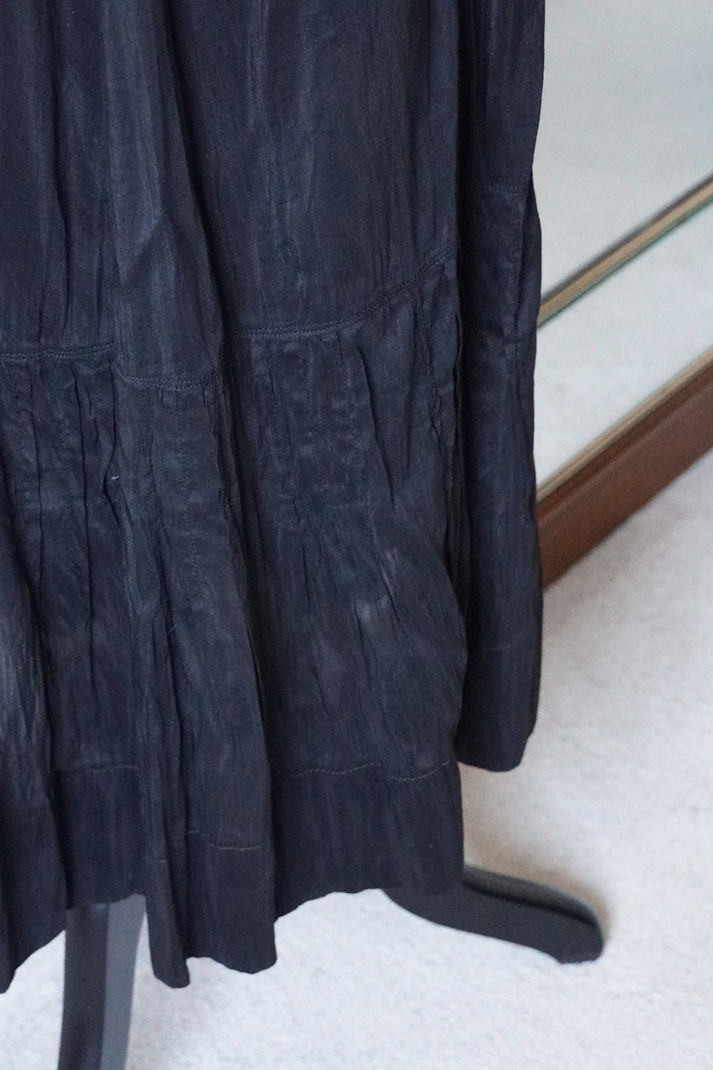 Victorian Black Cotton Slip Skirt