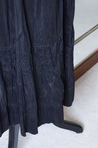 Victorian Black Cotton Slip Skirt
