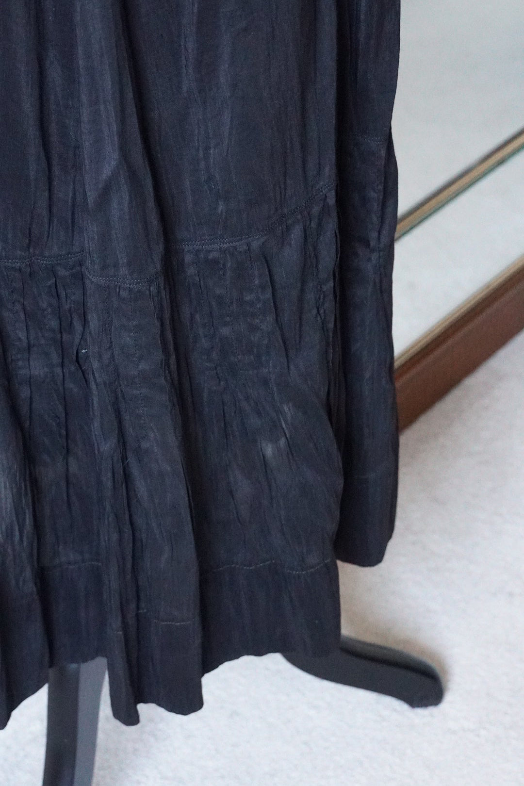 Victorian Black Cotton Slip Skirt