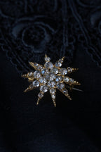 Victorian Crystal Glass Star Brooch
