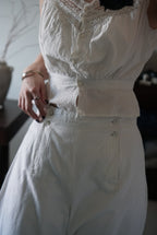 1900's White Cotton Riding Pants