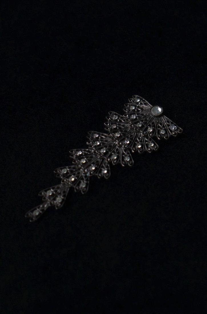 1930's Art Deco Paste Glass Dress Clip