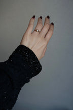 Edwardian 10K Pinky Ring with Glass Stone
