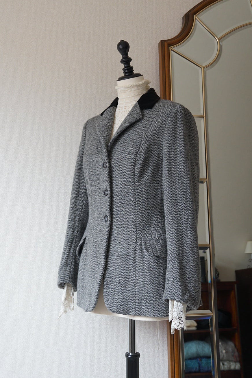 Vintage Grey Herringbone Jacket