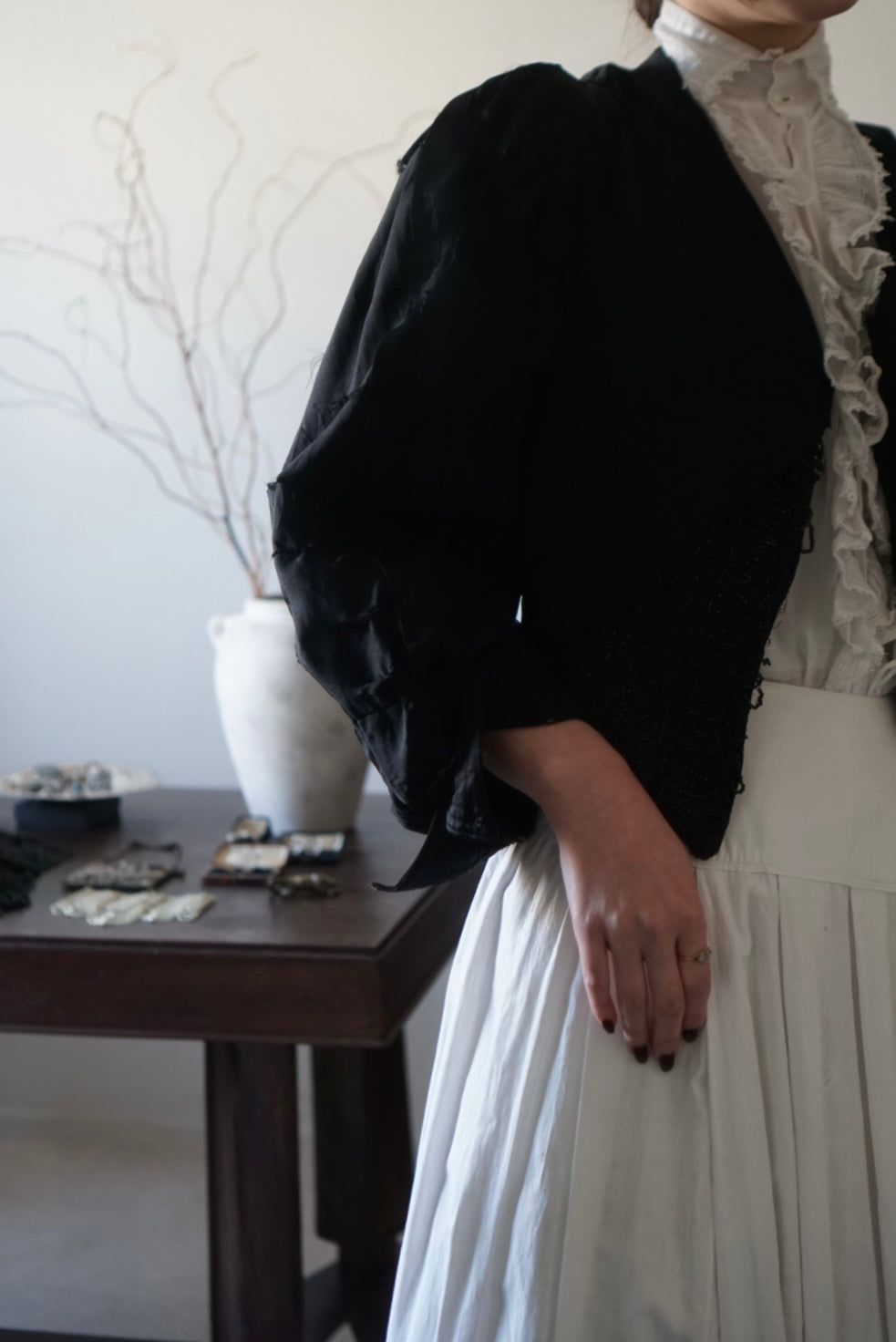 1880's Beaded Jacket with Puff Sleeves