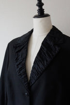 Vintage Ruffle Collar Tailored Jacket