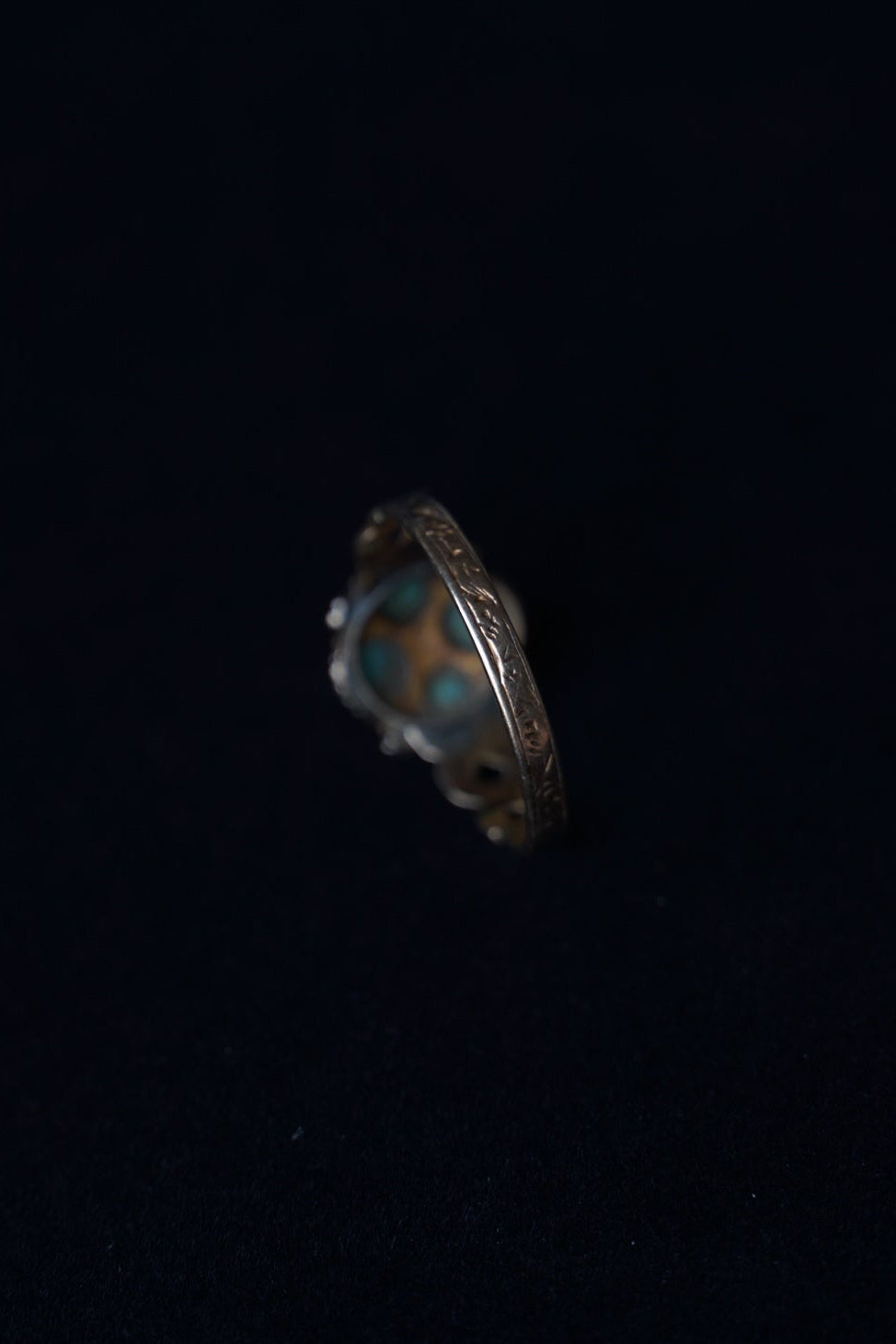 1864-65 Turquoise×Pearl×White Garnet Ring