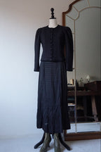 Victorian Black Cotton Slip Skirt