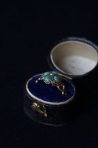 1864-65 Turquoise×Pearl×White Garnet Ring
