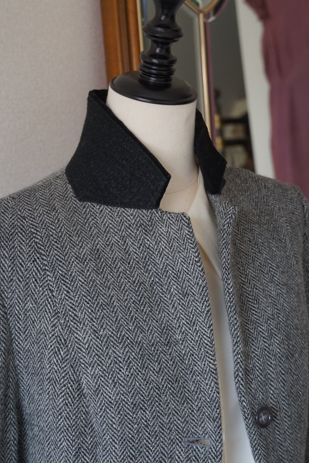 Vintage Grey Herringbone Jacket