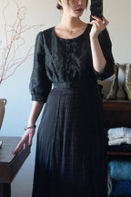 Vintage Black Sheer Blouse