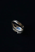 Vintage Blue Cabochon Stone Gold Ring