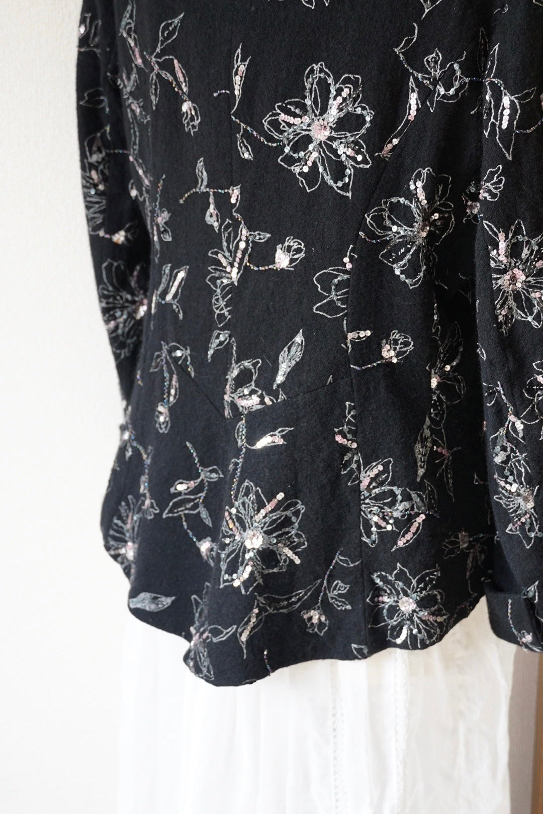 Vintage Floral with Sequins Jacket
