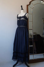 Antique French Black Cotton Dress
