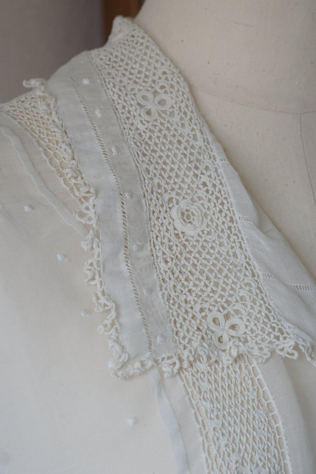 1910’s Cotton Voile Blouse with Irish Lace