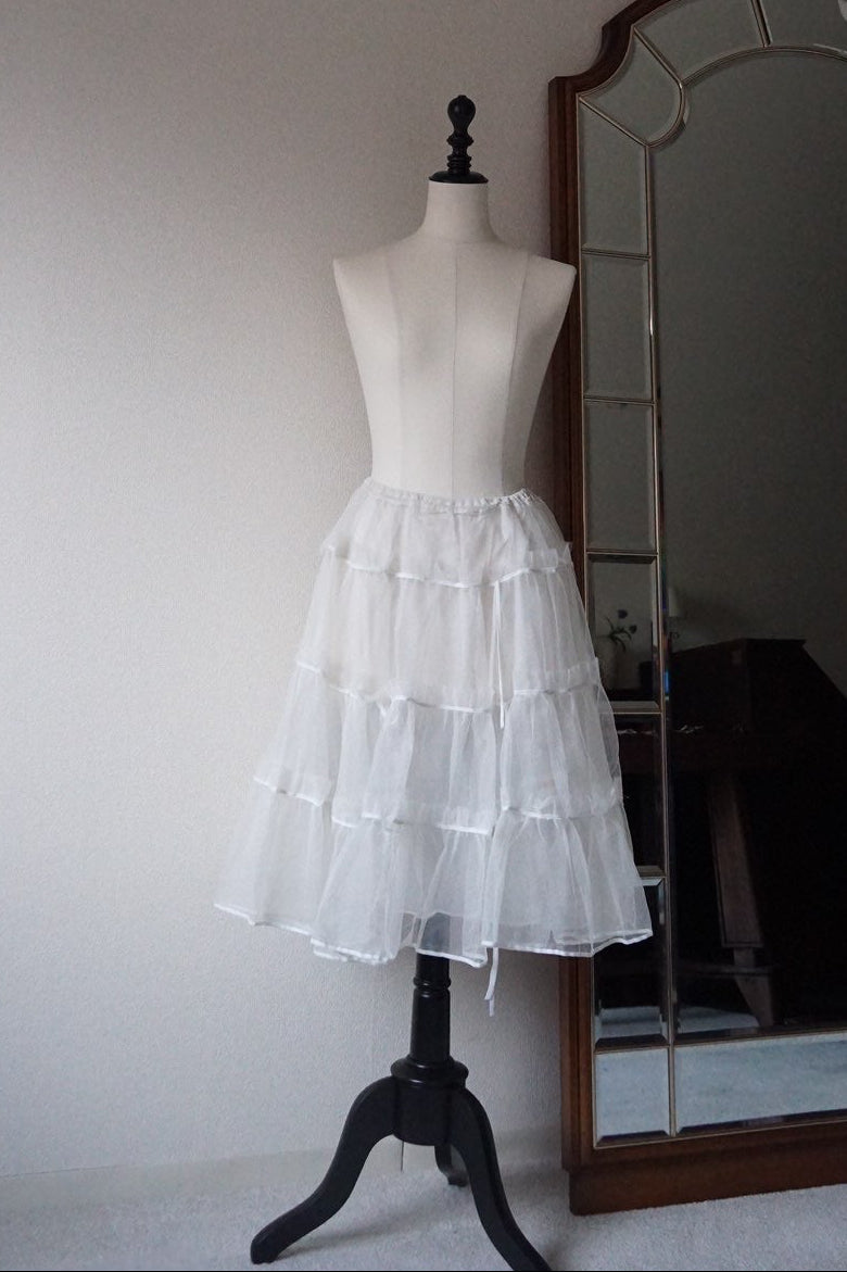 1950's White Tulle Petticoat