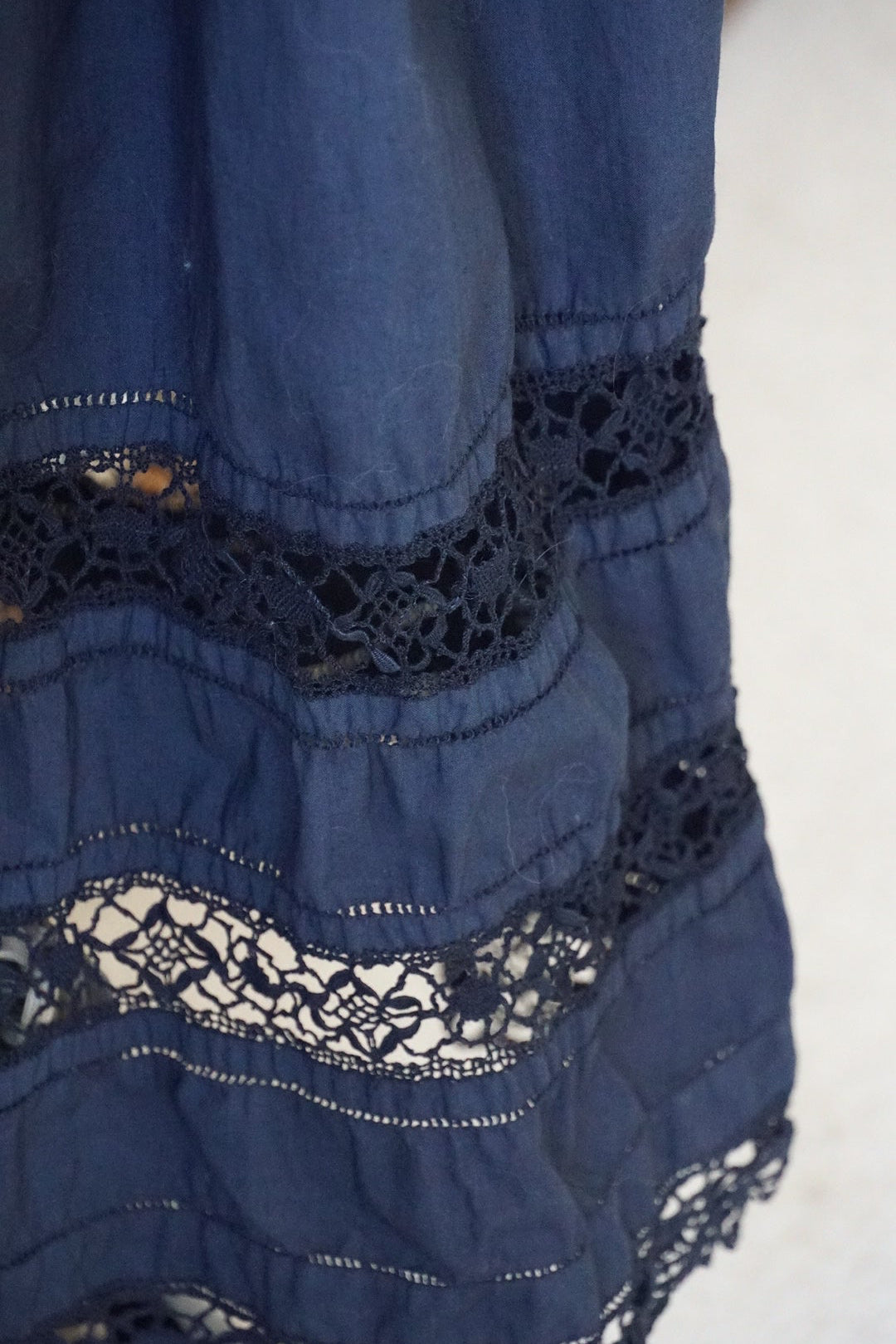 Antique French Black Cotton Dress