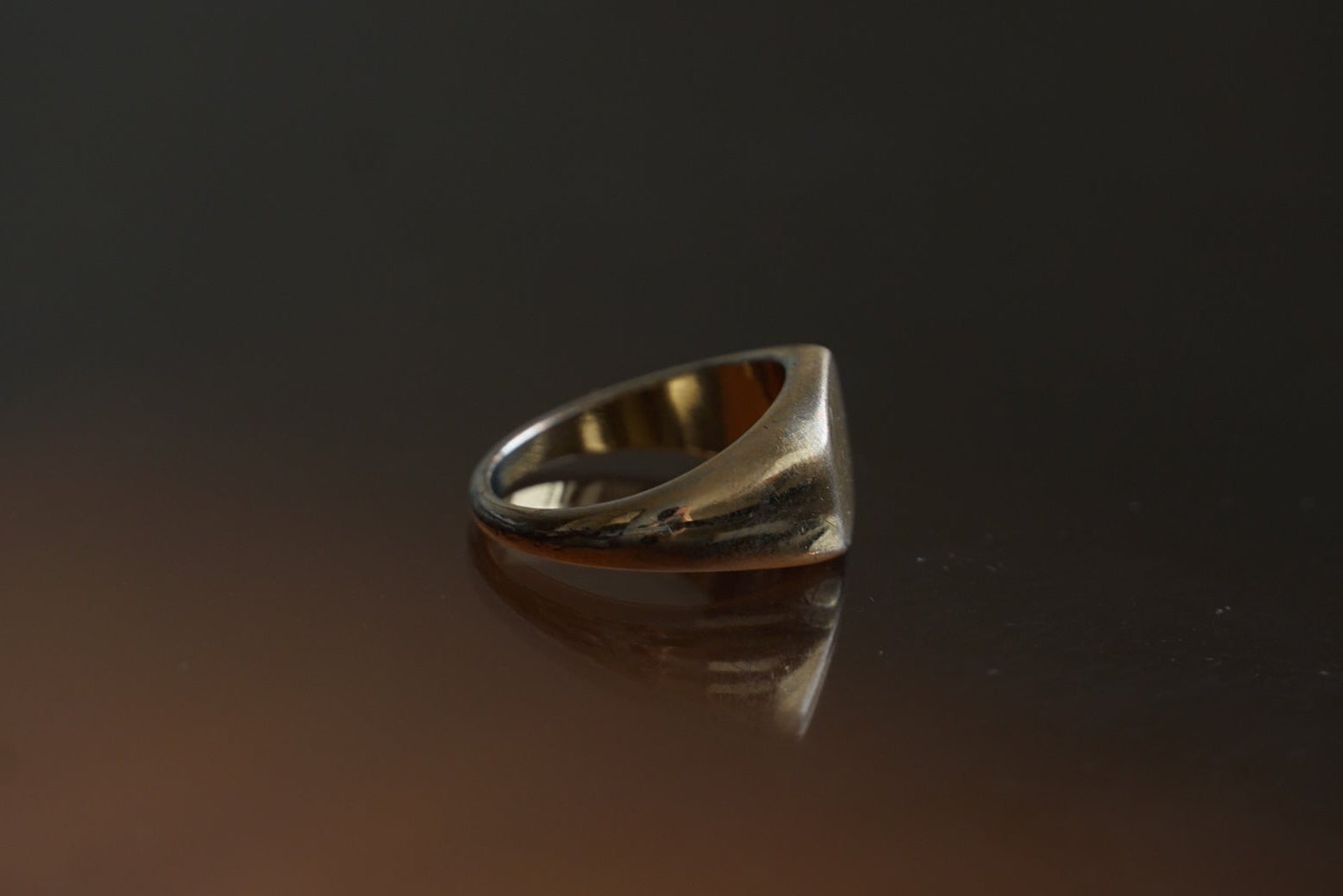 Vintage Gold Tone Signet Ring