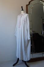 1930's Linen Cotton Long Dress