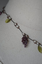Vintage Grape Glass Necklace