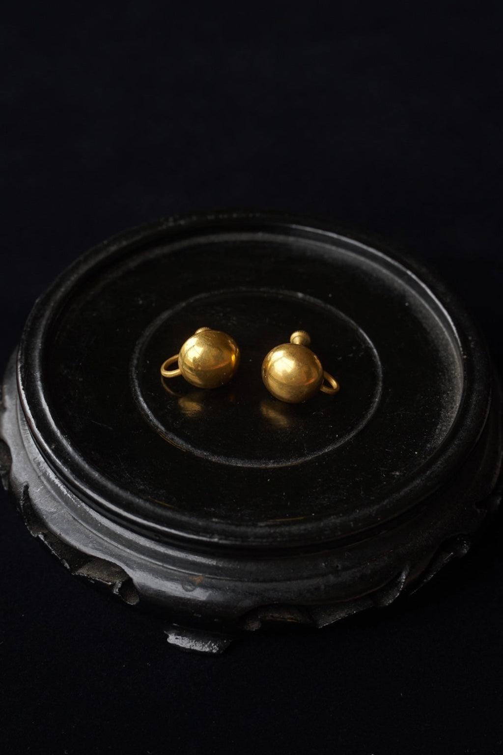 Vintage Gold Ball Earrings