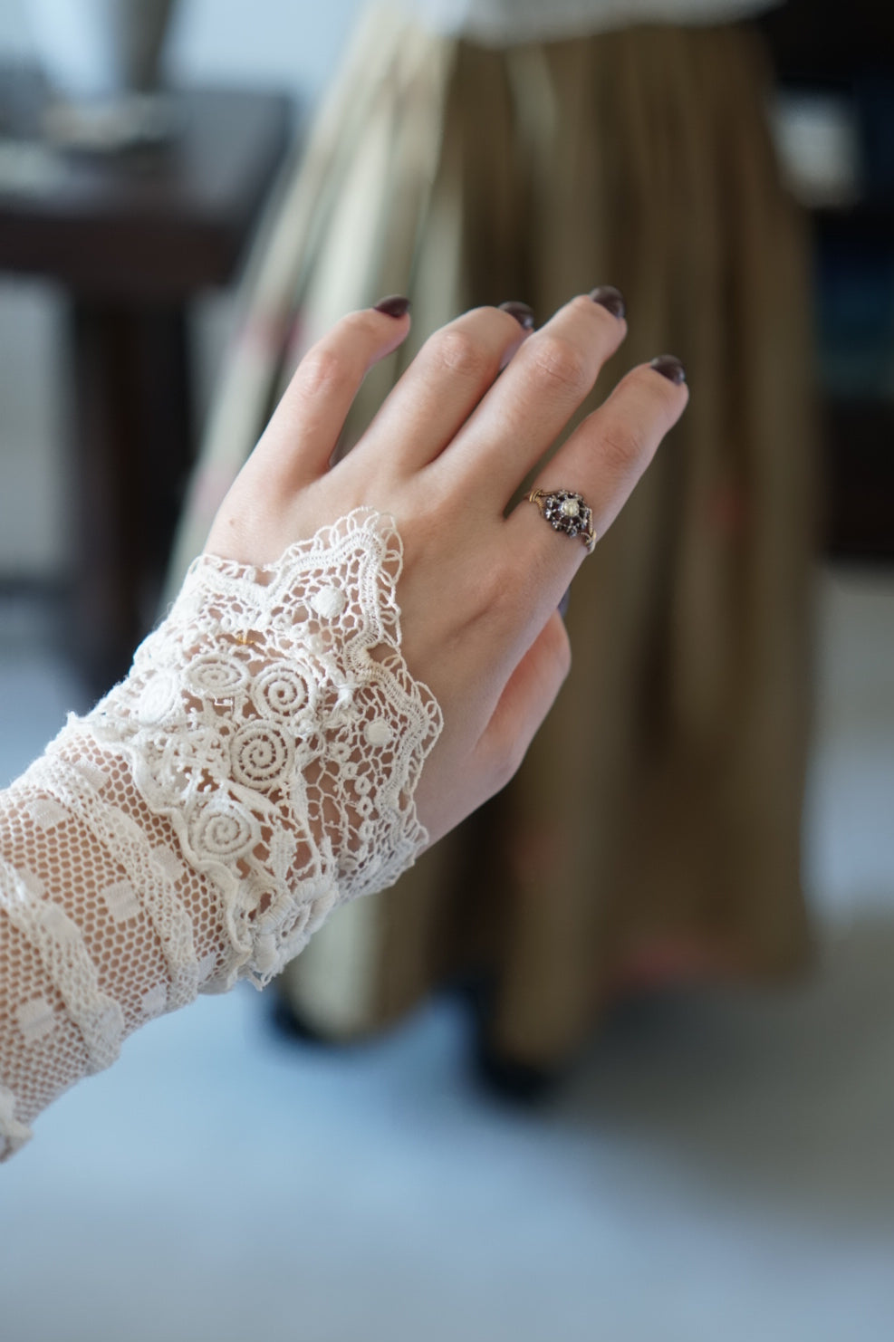 1850's Double Rose Cut Diamond Ring