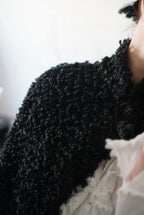 Edwardian Black Wool Short Cape