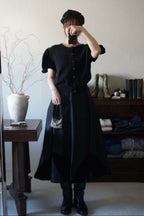 1980's Silk Velvet Puff Sleeve Cardigan