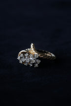 Vintage Twisted Cut Glass Bouquet Ring