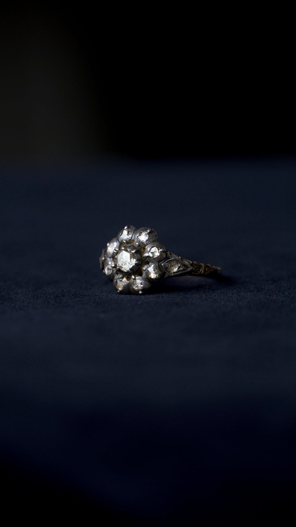 Georgian Dutch Rose-cut Diamond Cluster Ring