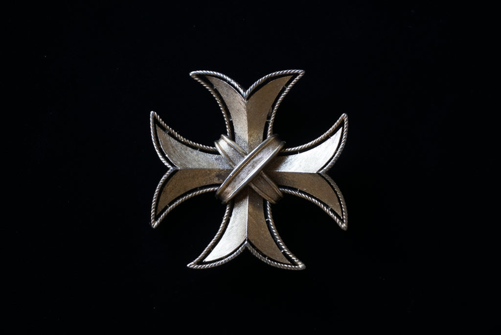 1960's TRIFARI Gold Tone Cross Brooch