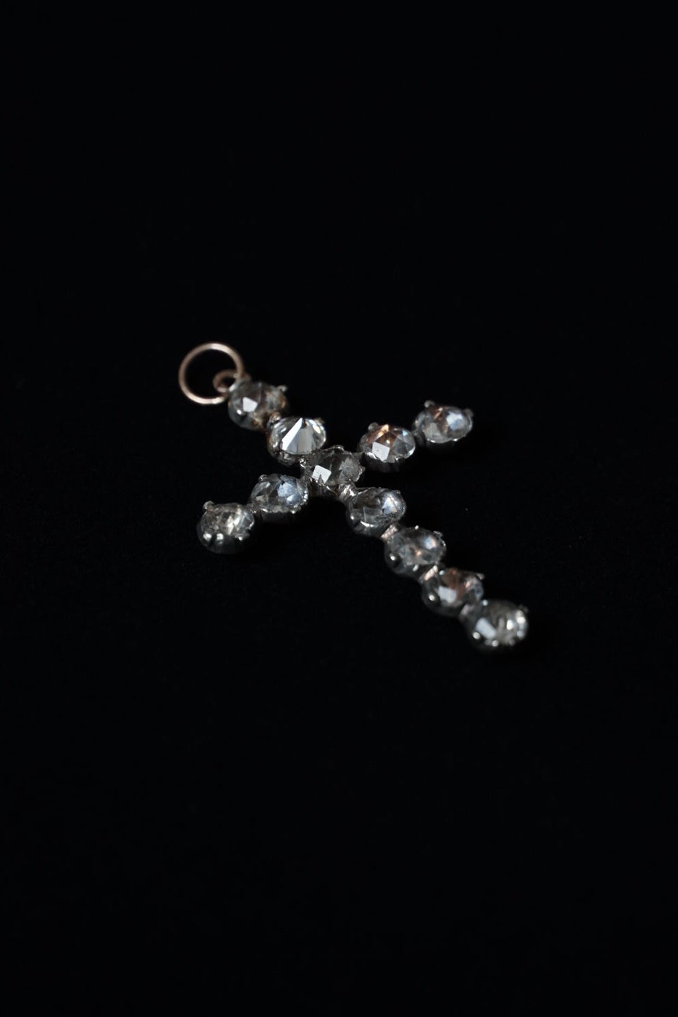 Georgian Paste Glass Cross Pendant Top