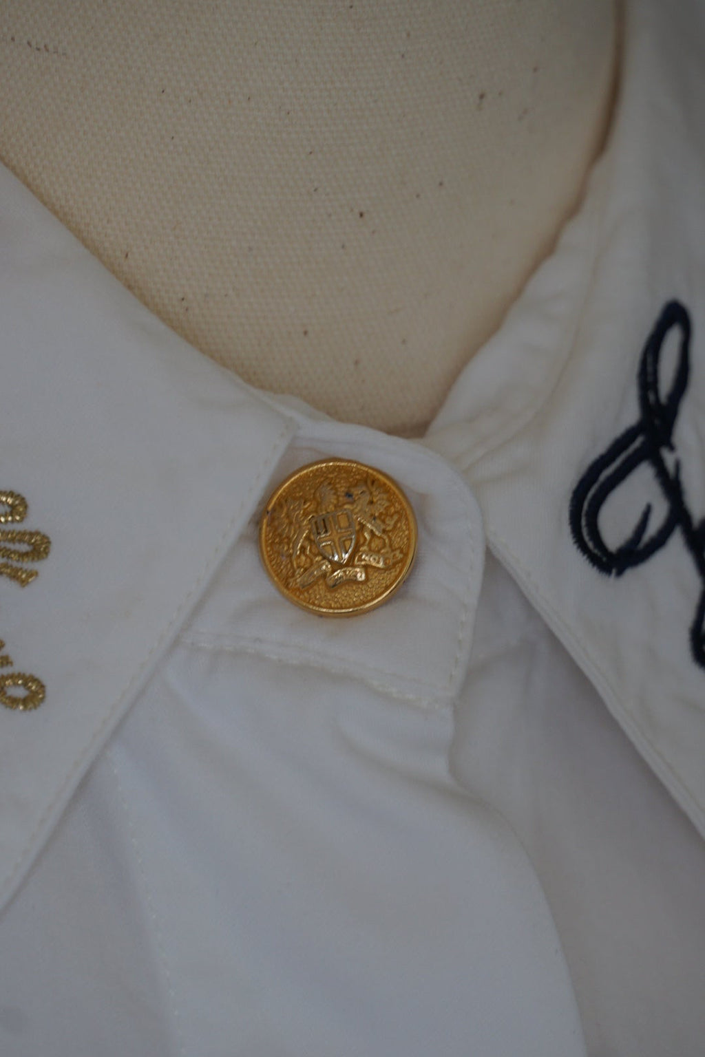 Vintage Embroidered White Shirt
