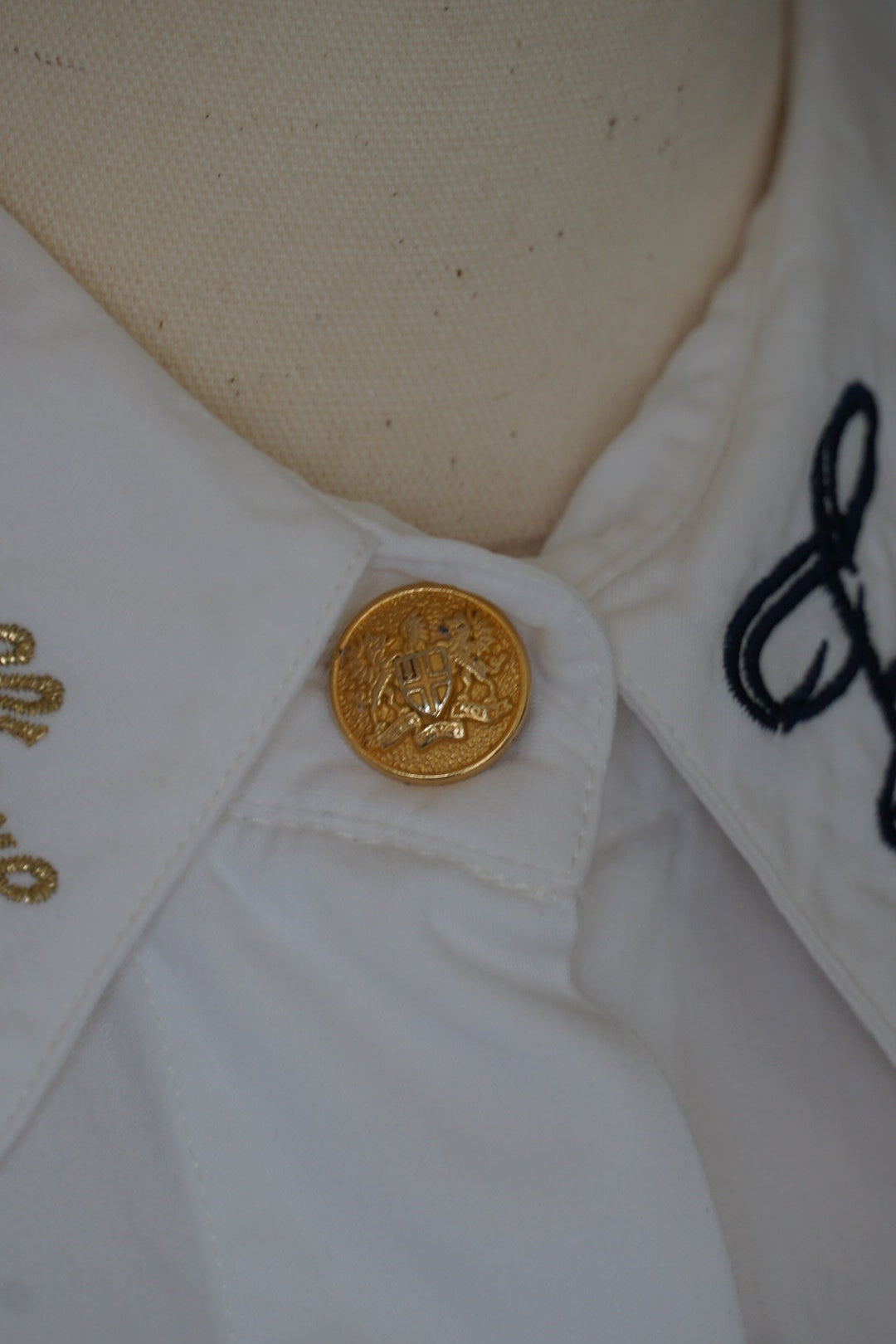 Vintage Embroidered White Shirt
