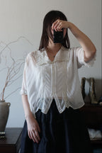 1910’s Cotton Voile Blouse with Irish Lace