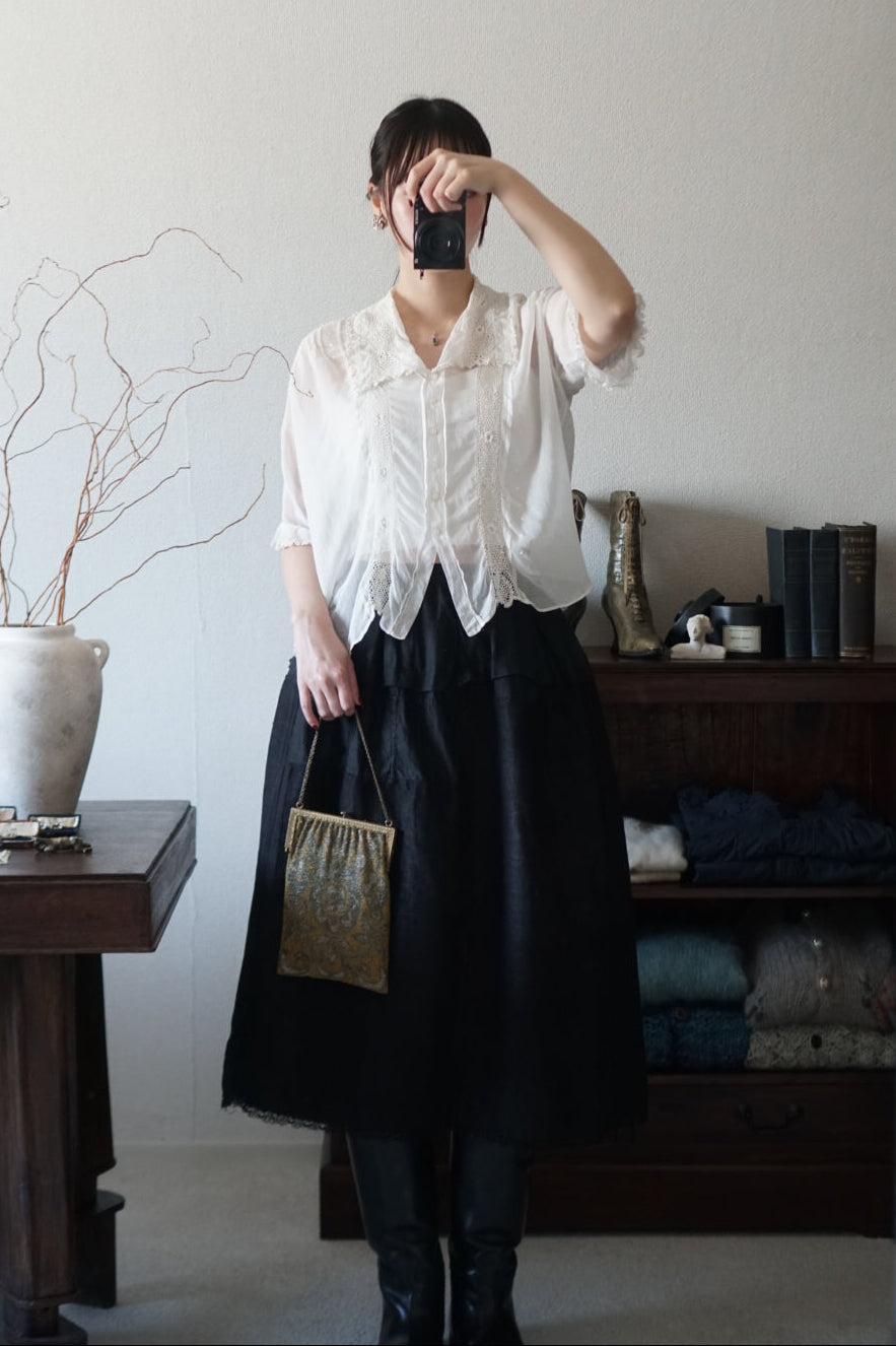1910’s Cotton Voile Blouse with Irish Lace