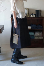 Antique French Handmade Linen Skirt