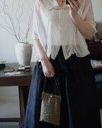 Antique French Micro Beads Bag