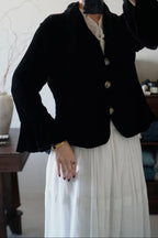 Vintage Black Silk Velvet Jacket
