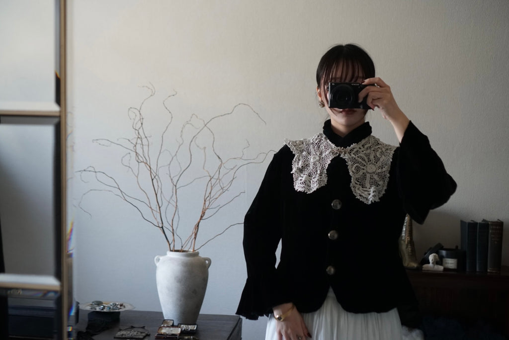 Vintage Black Silk Velvet Jacket