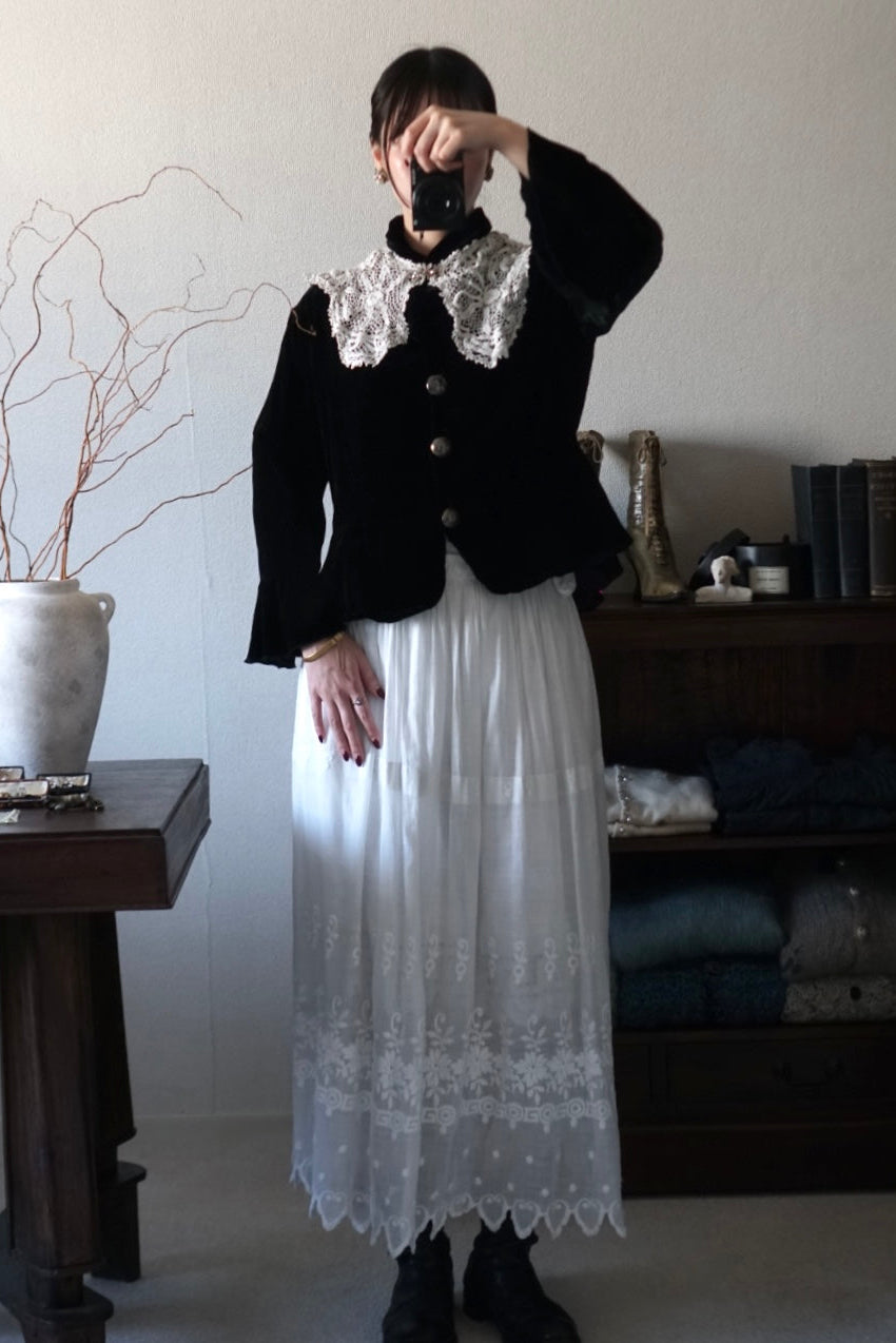 Edwardian Scalloped Embroidery Skirt