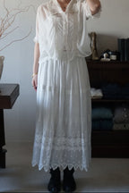 Edwardian Scalloped Embroidery Skirt