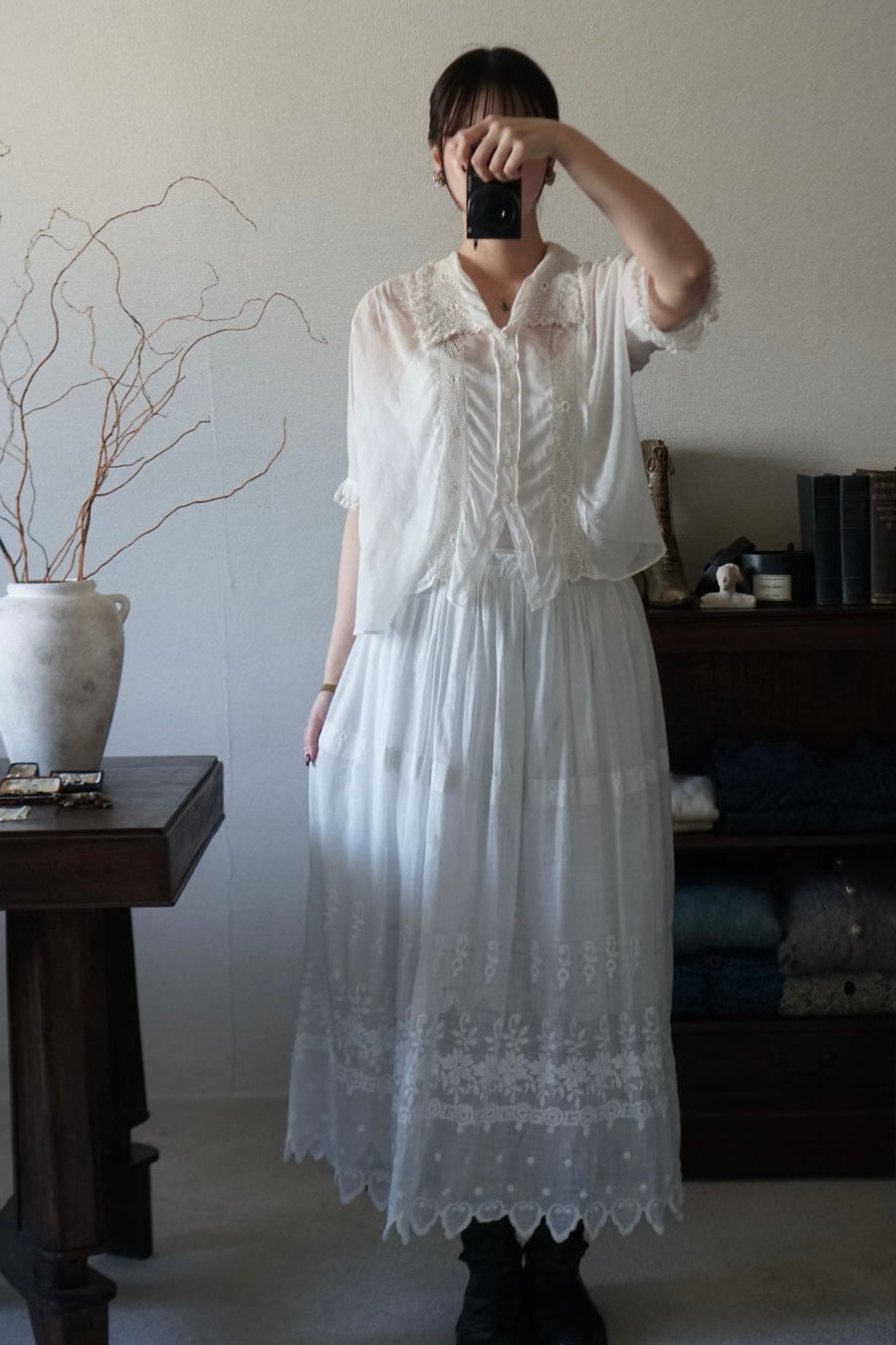 Edwardian Scalloped Embroidery Skirt
