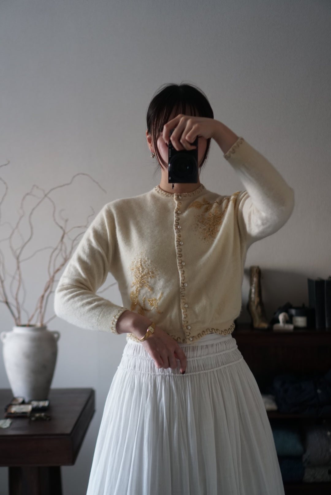Edwardian Small Flower Embroidery Skirt